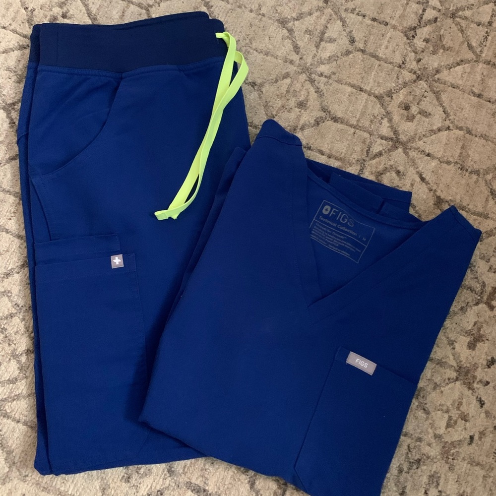 FIGS Electric blue limited edition color MP scrub top